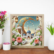 Load image into Gallery viewer, Diamond Painting - Partial Special Shaped - Cotton Crescent Moon Castle (30*30CM)