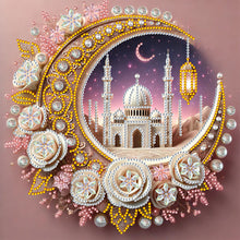 Load image into Gallery viewer, Diamond Painting - Partial Special Shaped - Crescent Moon In Stars (30*30CM)