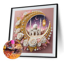 Load image into Gallery viewer, Diamond Painting - Partial Special Shaped - Crescent Moon In Stars (30*30CM)