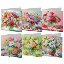 Load image into Gallery viewer, 6pcs DIY Diamond Art Greeting Cards 5D Rhinestone Arts Greetings Birthday Card