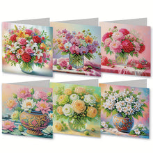 Load image into Gallery viewer, 6pcs DIY Diamond Art Greeting Cards 5D Rhinestone Arts Greetings Birthday Card