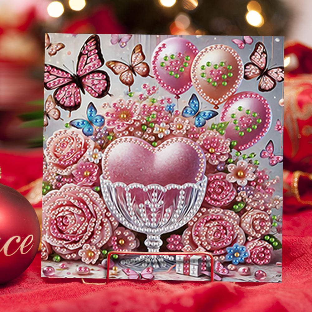6pcs DIY Diamond Art Greeting Cards 5D Rhinestone Arts Greetings Birthday Card