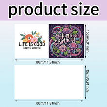 Load image into Gallery viewer, 6pcs DIY Diamond Art Greeting Cards 5D Rhinestone Arts Greetings Birthday Card