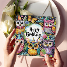 Load image into Gallery viewer, 6pcs DIY Diamond Art Greeting Cards 5D Rhinestone Arts Greetings Birthday Card