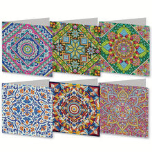 Load image into Gallery viewer, 6pcs DIY Diamond Art Greeting Cards 5D Rhinestone Arts Greetings Birthday Card