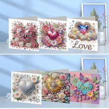 Load image into Gallery viewer, 6pcs DIY Diamond Art Greeting Cards 5D Rhinestone Arts Greetings Birthday Card