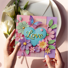 Load image into Gallery viewer, 6pcs DIY Diamond Art Greeting Cards 5D Rhinestone Arts Greetings Birthday Card