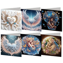 Load image into Gallery viewer, 6Pcs 5D DIY Diamond Painting Greeting Card with Envelope Gift for Mothers Day