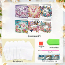 Load image into Gallery viewer, 6Pcs 5D DIY Diamond Painting Greeting Card with Envelope Gift for Mothers Day