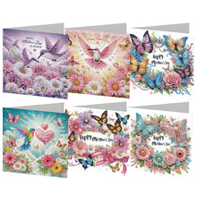 Load image into Gallery viewer, 6Pcs 5D DIY Diamond Painting Greeting Card with Envelope Gift for Mothers Day