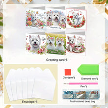Load image into Gallery viewer, 6Pcs 5D DIY Diamond Painting Greeting Card with Envelope Gift for Mothers Day