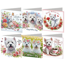 Load image into Gallery viewer, 6Pcs 5D DIY Diamond Painting Greeting Card with Envelope Gift for Mothers Day