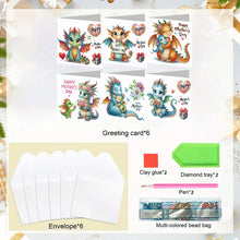 Load image into Gallery viewer, 6Pcs 5D DIY Diamond Painting Greeting Card with Envelope Gift for Mothers Day