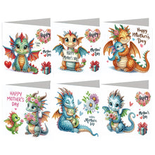 Load image into Gallery viewer, 6Pcs 5D DIY Diamond Painting Greeting Card with Envelope Gift for Mothers Day