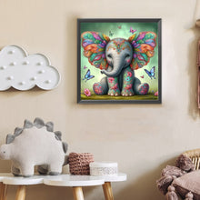Load image into Gallery viewer, Diamond Painting - Full Round - Elephant With Butterfly (30*30CM)