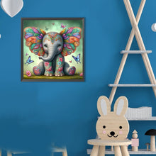 Load image into Gallery viewer, Diamond Painting - Full Round - Elephant With Butterfly (30*30CM)