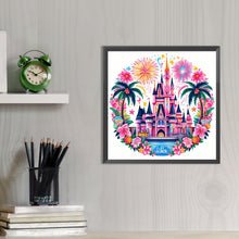 Load image into Gallery viewer, AB Diamond Painting - Full Round - Disney Fireworks Castle (40*40CM)