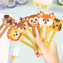 Load image into Gallery viewer, 6Pcs PET Cartoon Animals 5D DIY Diamond Art Ruler Book Mark for Reading Day Gift