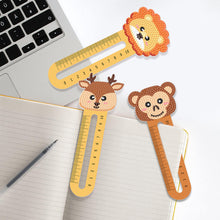 Load image into Gallery viewer, 6Pcs PET Cartoon Animals 5D DIY Diamond Art Ruler Book Mark for Reading Day Gift