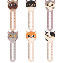 Load image into Gallery viewer, 6Pcs PET Cartoon Animals 5D DIY Diamond Art Ruler Book Mark for Reading Day Gift