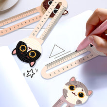 Load image into Gallery viewer, 6Pcs PET Cartoon Animals 5D DIY Diamond Art Ruler Book Mark for Reading Day Gift