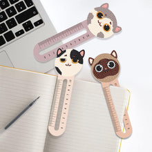Load image into Gallery viewer, 6Pcs PET Cartoon Animals 5D DIY Diamond Art Ruler Book Mark for Reading Day Gift
