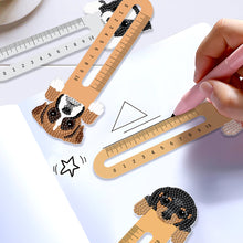 Load image into Gallery viewer, 6Pcs PET Cartoon Animals 5D DIY Diamond Art Ruler Book Mark for Reading Day Gift