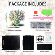 Load image into Gallery viewer, Acrylic Special Shape Diamond Painting Pencil Holder Desktop Ornaments Organizer