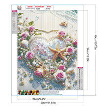 Load image into Gallery viewer, Diamond Painting - Full Round - Rose Starfish Heart (30*40CM)