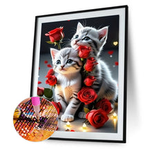 Load image into Gallery viewer, Diamond Painting - Full Round - Rose Cat (30*40CM)