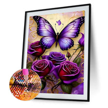 Load image into Gallery viewer, Diamond Painting - Full Round - Rose Butterfly (30*40CM)
