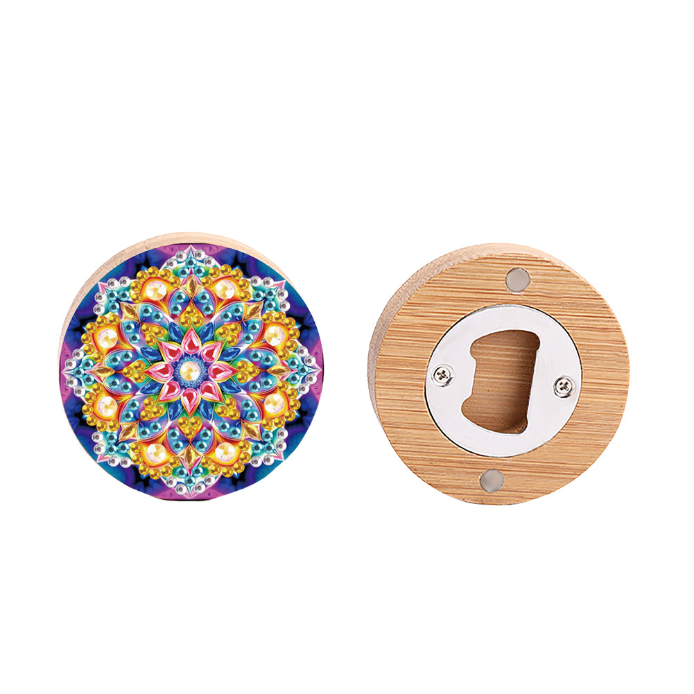 Wooden PET Animals 5D DIY Diamond Art Magnets Bottle Opener Crafts for Beginners