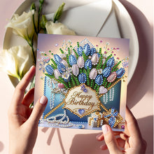 Load image into Gallery viewer, 12Pcs Birthday Diamond Drawing Card Diamond Daily Wish Card for Adults Beginners