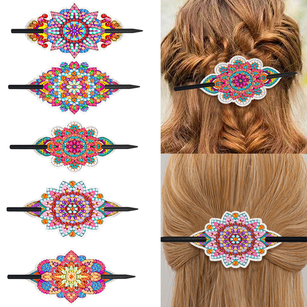 PU Diamond Painting Hairpin Bow Diamond Headware Handmade Hair Sticks for Ladies