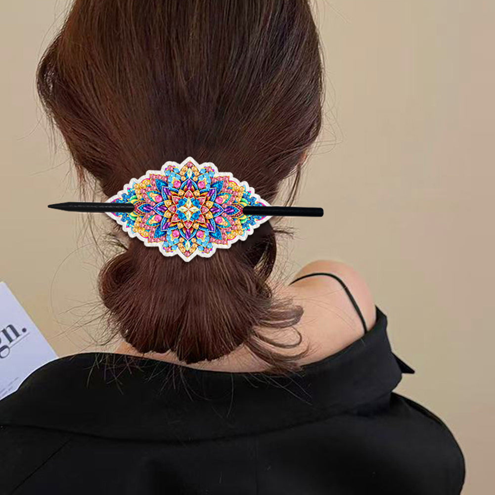 PU Diamond Painting Hairpin Bow Diamond Headware Handmade Hair Sticks for Ladies