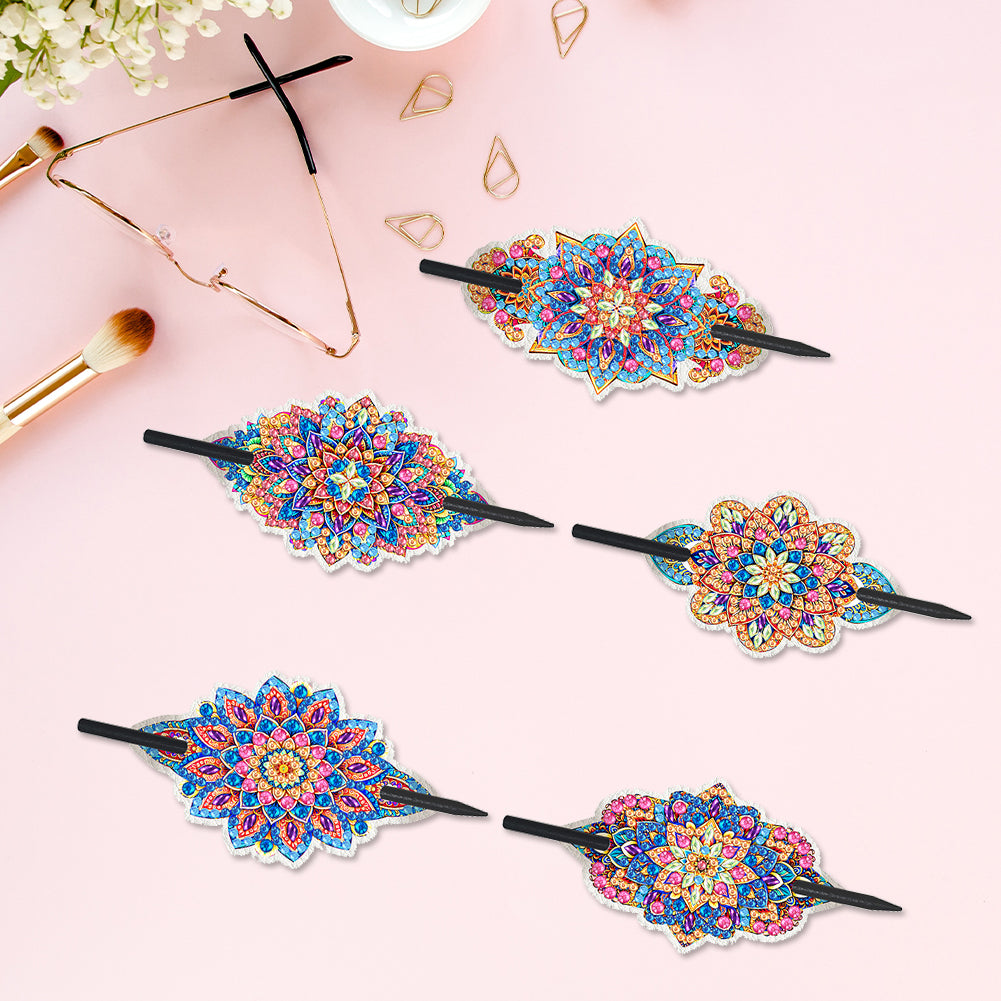 PU Diamond Painting Hairpin Bow Diamond Headware Handmade Hair Sticks for Ladies