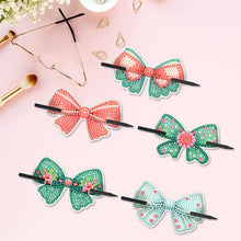 Load image into Gallery viewer, PU Diamond Painting Hairpin Bow Diamond Headware Handmade Hair Sticks for Ladies