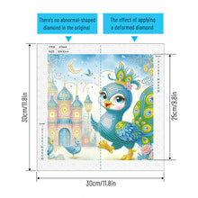 Load image into Gallery viewer, Diamond Painting - Partial Special Shaped - Cartoon Peacock (30*30CM)