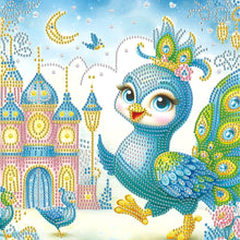 Load image into Gallery viewer, Diamond Painting - Partial Special Shaped - Cartoon Peacock (30*30CM)
