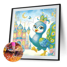 Load image into Gallery viewer, Diamond Painting - Partial Special Shaped - Cartoon Peacock (30*30CM)