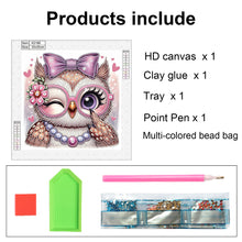 Load image into Gallery viewer, Diamond Painting - Partial Special Shaped - Cartoon Owl (30*30CM)