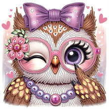 Load image into Gallery viewer, Diamond Painting - Partial Special Shaped - Cartoon Owl (30*30CM)