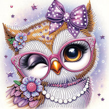 Load image into Gallery viewer, Diamond Painting - Partial Special Shaped - Cartoon Owl (30*30CM)