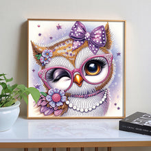 Load image into Gallery viewer, Diamond Painting - Partial Special Shaped - Cartoon Owl (30*30CM)