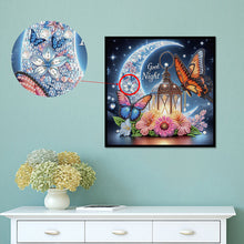 Load image into Gallery viewer, Diamond Painting - Partial Special Shaped - Crescent Moon Butterfly (30*30CM)
