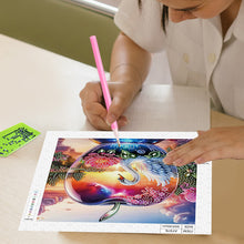 Load image into Gallery viewer, Diamond Painting - Partial Special Shaped - Crystal Ball Swan (30*30CM)