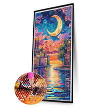 Load image into Gallery viewer, AB Diamond Painting - Full Round - Moonlight In Water City (40*70CM)