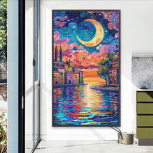 Load image into Gallery viewer, AB Diamond Painting - Full Round - Moonlight In Water City (40*70CM)