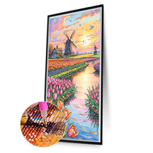 Load image into Gallery viewer, AB Diamond Painting - Full Round - Windmill And Tulip (40*70CM)