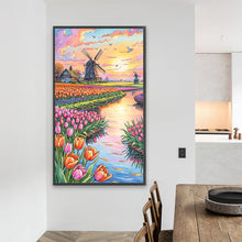 Load image into Gallery viewer, AB Diamond Painting - Full Round - Windmill And Tulip (40*70CM)
